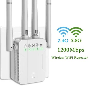 KuWFi 5 ГГц WiFi Ретранслятор Беспроводной Wifi Удлинитель 1200 Мбит/с Wi-Fi Усилитель Сетевой Усилитель 2,4 G WiFi Ретранслятор сигнала Точка доступа