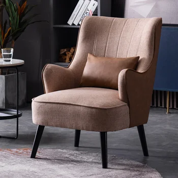расслабьте кожаное кресло для гостиной роскошный одноместный обеденный диван офисное кресло с подлокотником туалетный столик для спальни woonkamer stoelen минималистичная мебель