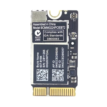 BCM943224PCIEBT2 Wifi Карта Беспроводная 600M 2,4 и 5G Wifi Bluetooth Для MAC OS Macbook AIR A1370 A1369 A1465 A1466 MC505 965 4