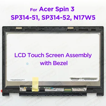 14,0 Сенсорный Дигитайзер ЖК-экрана ноутбука в Сборе для Acer Spin 3 SP314-51 sp314-52 N17W5 Замена панели дисплея FHD1920x1080