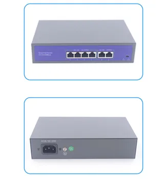 CCTV POE 4ch 4 порта Smart POE switch Источник питания Ethernet 10/100 Мбит/с IEEE802.3af/at DC48V для POE IP-камеры