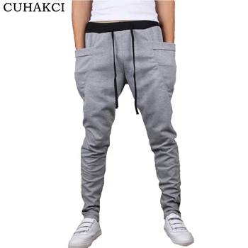 Повседневные брюки CUHAKCI, Джоггеры, повседневные мужские брюки в стиле хип-хоп, брюки с карманами, качественная верхняя одежда, спортивные брюки 1