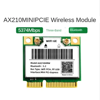 Wifi 6 Wifi Карта Wifi 6E AX210HMW Mini Для AX210 5374 Мбит/с Bluetooth 5.2 802.11Ax 2,4 G/5G/6G Беспроводной адаптер Wifi6 4