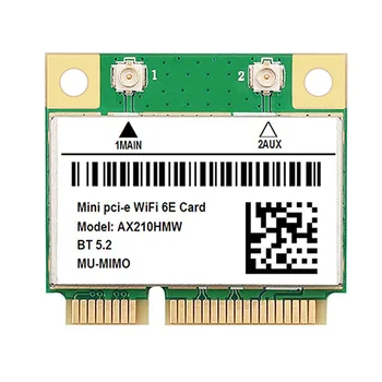 AX210 5374M WIFI 6E Сетевая карта 5G Гигабитная встроенная беспроводная сетевая карта MINI PCIE 5.2 Адаптер сетевой карты Bluetooth