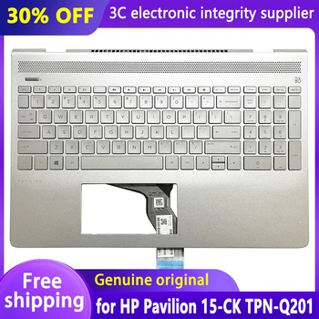 Оригинальная Новая клавиатура США для HP Pavilion 15-CK TPN-Q201 Чехол для ноутбука, Подставка для рук, Верхняя крышка, сменная клавиатура с подсветкой L01927-001