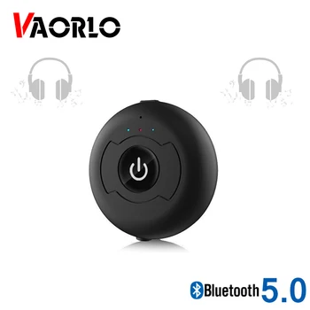 Аудиопередатчик VAORLO Bluetooth 5,0 3,5 мм AUX RCA стерео С низкой задержкой Многоточечный беспроводной адаптер для телевизора ПК ноутбука