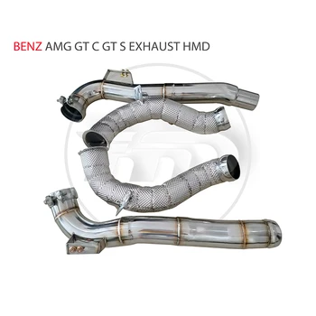 Выпускной коллектор HMD Downpipe для Benz AMG GT GT50 Автомобильные аксессуары С коллектором каталитического нейтрализатора без трубы Cat