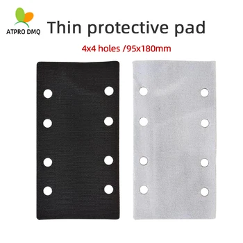 95x180 мм Тонкая защитная накладка Прямоугольная с 8 отверстиями Для сухой наждачной бумаги Festo 4 + 4 Флокированных Самоклеящихся буферных прокладки 3 мм