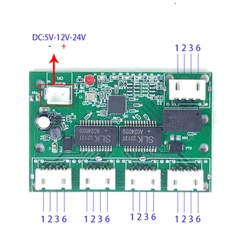 Быстрый переключатель mini 5 port ethernet TAP switch сетевой коммутатор 10/100 Мбит/с, концентратор, плата модуля печатной платы для модуля системной интеграции 1