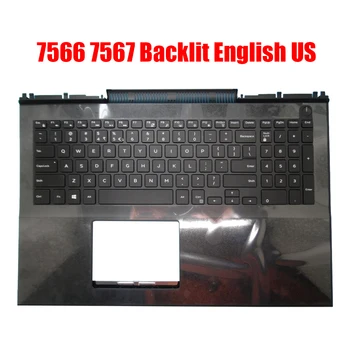 Подставка для рук для ноутбука с подсветкой на английском и американском языках Для DELL Для Inspiron 15 7000 7566 7567 0MDC8K MDC8K 03R0JR 3R0JR 0RG8C9 RG8C9 С клавиатурой 0