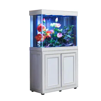 Легкий Роскошный донный фильтр Dragon Fish Tank Гостиная Домашний аквариум с рыбками Китайский экологический аквариум с рыбками