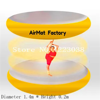 Airspot Gymnastics Airtrack 1,4 м * 0,2 м -Надувной коврик для акробатики на воздушной дорожке с ножным воздушным насосом для спортзала, дорожка для тренировки