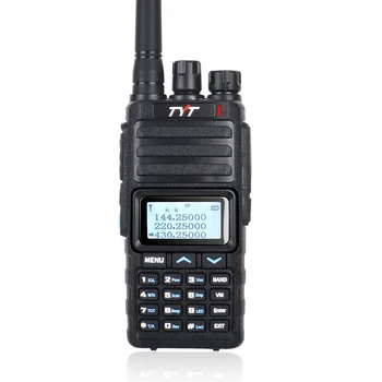 трехдиапазонная портативная рация скремблер UHF VHF 128ch 220-260 МГц 136-174 и 400-470 МГц ручной двухсторонний радиоприемник TYT TH-350 трансивер
