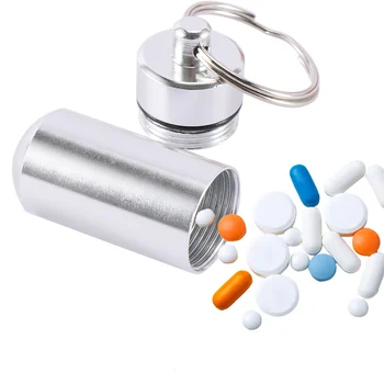 Коробки для хранения бутылочек с лекарствами, брелок, кейс, контейнер, Водонепроницаемый держатель, Алюминиевая коробка для таблеток, Портативная бутылка для таблеток, Высокое качество