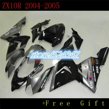 Комплект обтекателей подходит для Kawasaki Ninja ZX10R 04-05 ZX-10R ZX 10R 2004 2005 Матовый черный