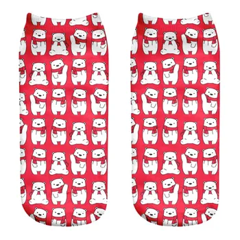 Новые женские носки с Рисунком Медведя из мультфильма, Милые носки для девочек с рисунком животных, Корейские милые дизайнерские носки в стиле Каваи Харадзюку, женские носки