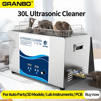 Ультразвуковой очиститель Granbo Мощностью 30Л 900 Вт, регулируемая ультразвуковая ванна из нержавеющей стали, Электронные детали, печатная плата, двигатель, трансмиссия, лабораторное решение