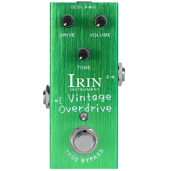 IRIN AN-01 Винтажный Гитарный эффект Overdrive, Педальная трубка, Крикун, Эффект Overdrive, Настоящий байпас, Гитарные запчасти и аксессуары