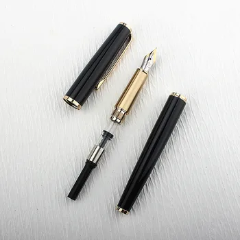 Авторучка Jinhao 85 в стиле Ретро, элегантный корпус, золотой зажим, тонкое / среднее перо для написания подписи, офис, школа 3