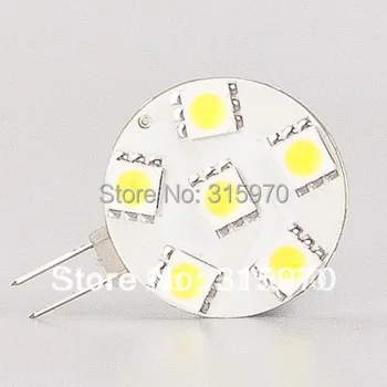 Бесплатная доставка 6LED SMD 5050 G4 Светодиодная лампа круглого Сечения 1 Вт Белый и теплый Белый Заменяют галогенные лампы 15 Вт 12 В постоянного тока 20 шт./лот