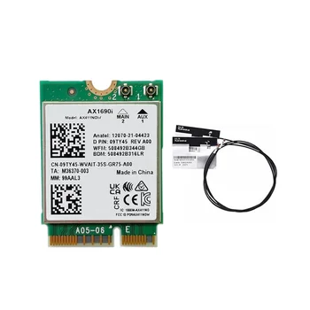 AX1690I WiFi карта + 2XAntenna AX411 Wi-Fi 6E Скорость 2,4 Гбит/с 802.11Ax 2,4/5/6 ГГц Беспроводной модуль Bluetooth 5,3