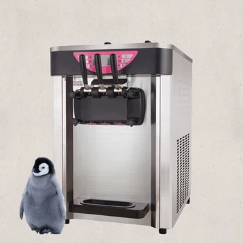Высокоэффективная настольная машина для производства мороженого с тремя вкусами, машина для производства мягкого мороженого taylor