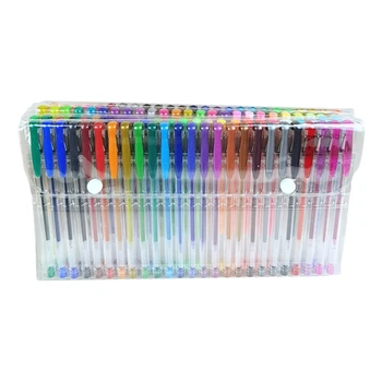 Набор гелевых ручек, 100 цветных гелевых ручек, художественный маркер для раскрашивания книг, рисование каракулей