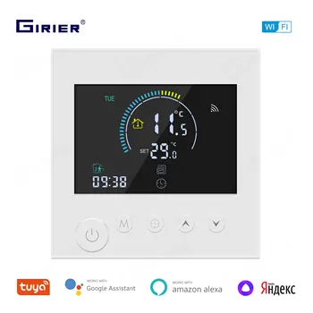 Термостат GIRIER Smart WiFi для электрического нагрева воды/газового котла, программируемый регулятор температуры Работает Alexa, Привет, Google
