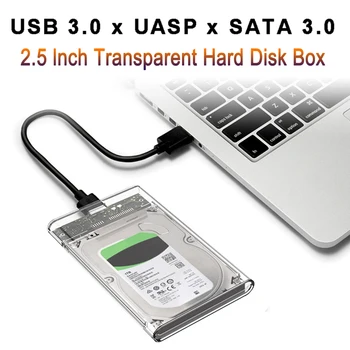 Коробки для жесткого диска USB 3,0 2,5 Дюймов HDD SSD Оболочка SATA Hdd Коробка Корпус Жесткий Диск Коробка Кабель 5 Гбит/с Поддержка 2 ТБ UASP для Ноутбука