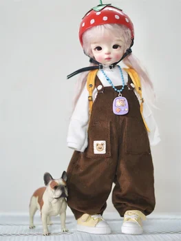 Комбинезон для куклы BJD, одежда для куклы 1/6 BJD YOSD Blythe, подтяжки, брюки, аксессуары для одежды куклы