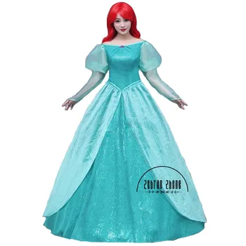 Высококачественное платье принцессы Ариэль для косплея, модный стиль для Хэллоуина, вечерние костюмы на заказ
