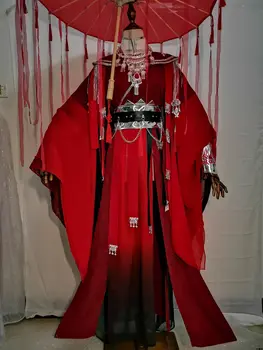 TGCF TianGuanCiFu Небесные Чиновники Благословляют Hua Cheng Cos Dress Hanfu Полный комплект Антикварной одежды Униформа Костюмы на Хэллоуин