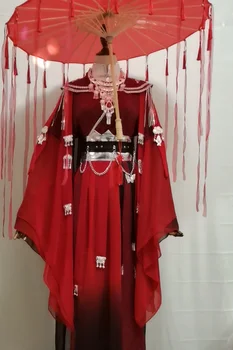TGCF TianGuanCiFu Небесные Чиновники Благословляют Hua Cheng Cos Dress Hanfu Полный комплект Антикварной одежды Униформа Костюмы на Хэллоуин 5