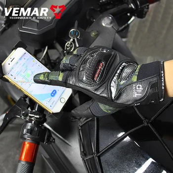 Зимние Водонепроницаемые Мотоциклетные теплые перчатки для верховой езды, Камуфляжные защитные перчатки с сенсорным экраном, Мужские перчатки для мотокросса 5