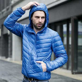 Новая осенне-зимняя ультратонкая мужская куртка на утином пуху XXXL, куртка с капюшоном для мужчин, модная мужская верхняя одежда, пальто 2
