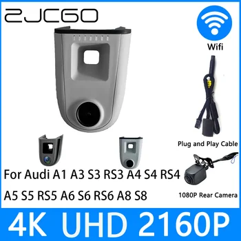 ZJCGO Видеорегистратор 4K UHD 2160P Автомобильный Видеорегистратор DVR Ночного Видения для Audi A1 A3 S3 RS3 A4 S4 RS4 A5 S5 RS5 A6 S6 RS6 A8 S8