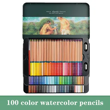 Marco акварельные карандаши масляный набор карандашей 120/100 art профессиональные цветные карандаши цветные свинцовые мелки принадлежности для рисования