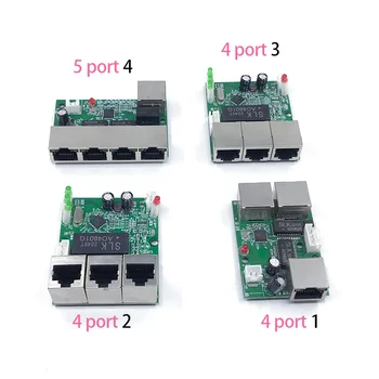 Mini PCBA 4/5 портов Сетевой модуль коммутатора Mini ethernet 10/100 Мбит/с 5 В 12 В 15 В 18 В 24 В