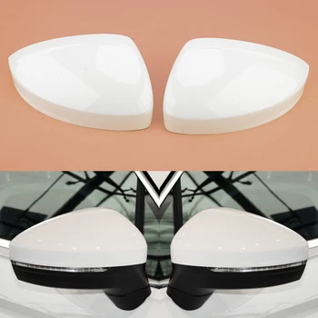 1 Пара Автомобильных Накладок на левое и правое зеркало заднего вида, накладка, подходит для Volkswagen Tiguan 2018 2019 2020 2021 2022, Белый Пластик