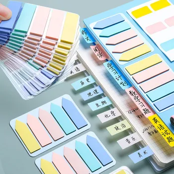8 Типов Цветных пластиковых Стикеров Morandi, Водонепроницаемый Блокнот для заметок, школьный офис, Канцелярские принадлежности для студентов, Делайте заметки